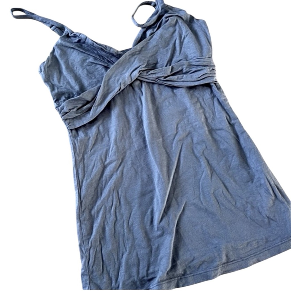 Velvet by Graham & Spencer Grey Fitted Cross Bodice Camisole Top, size S